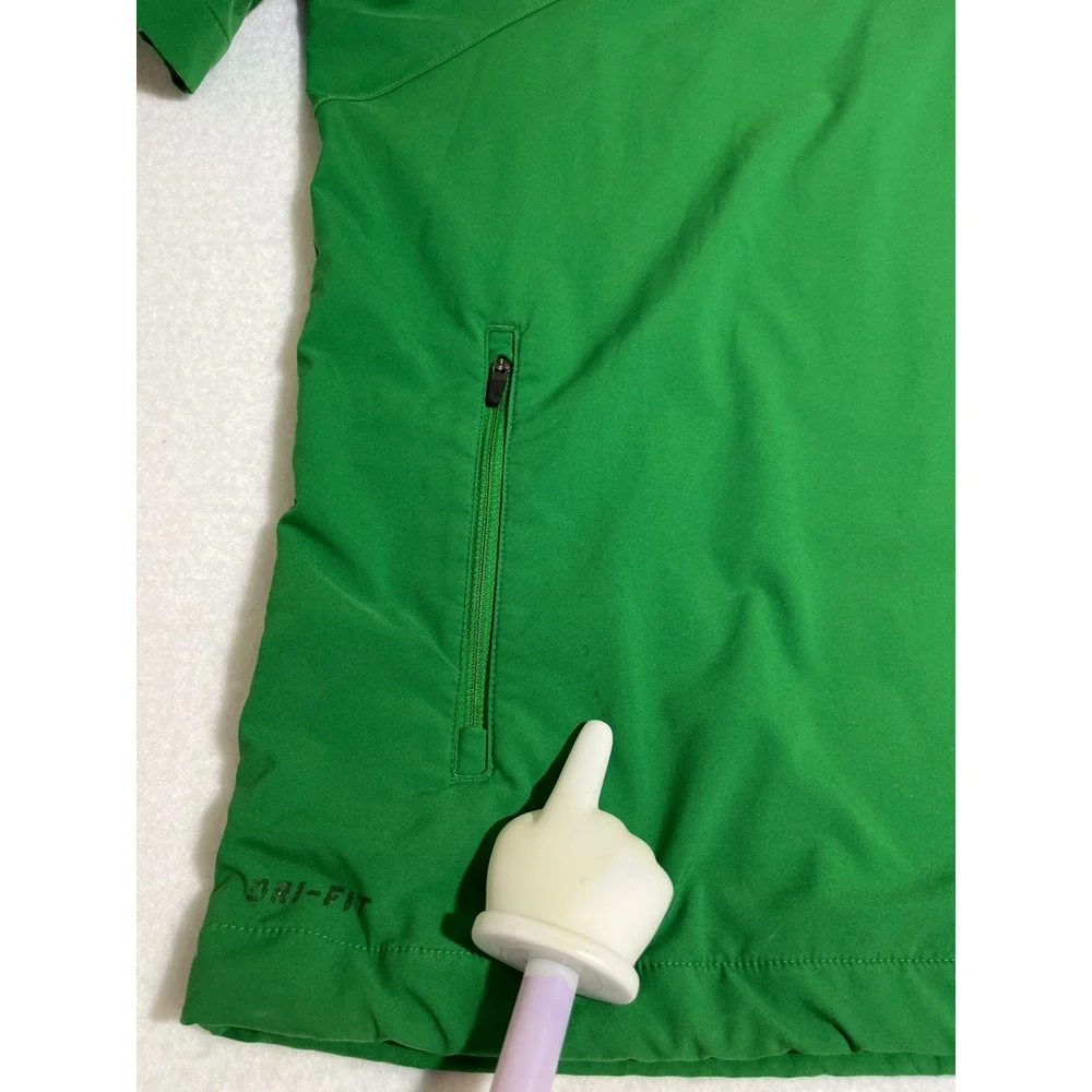 Nike Dri-Fit Mens XL Green Quarter Zip Short Sleeve Windbreaker Pullover Jacket
